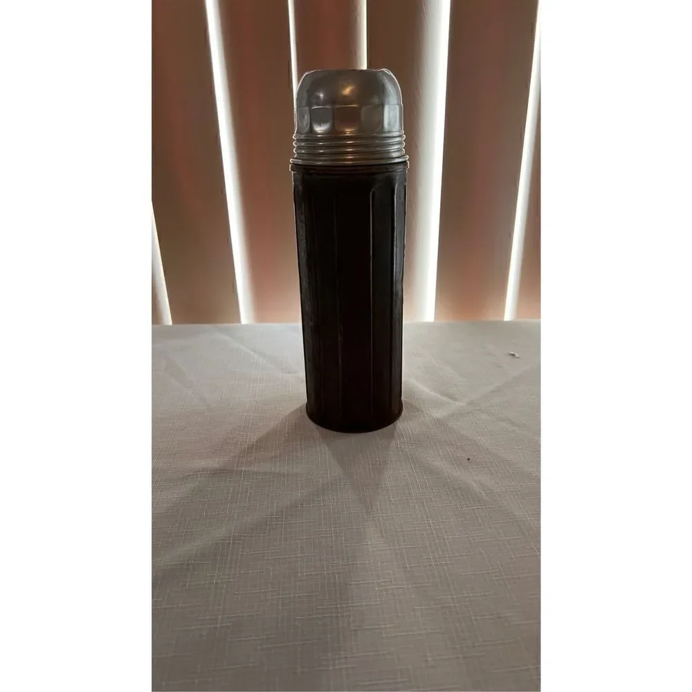 VINTAGE ALADDIN STEEL 1 PINT BOTTLE THERMOS AND CORK